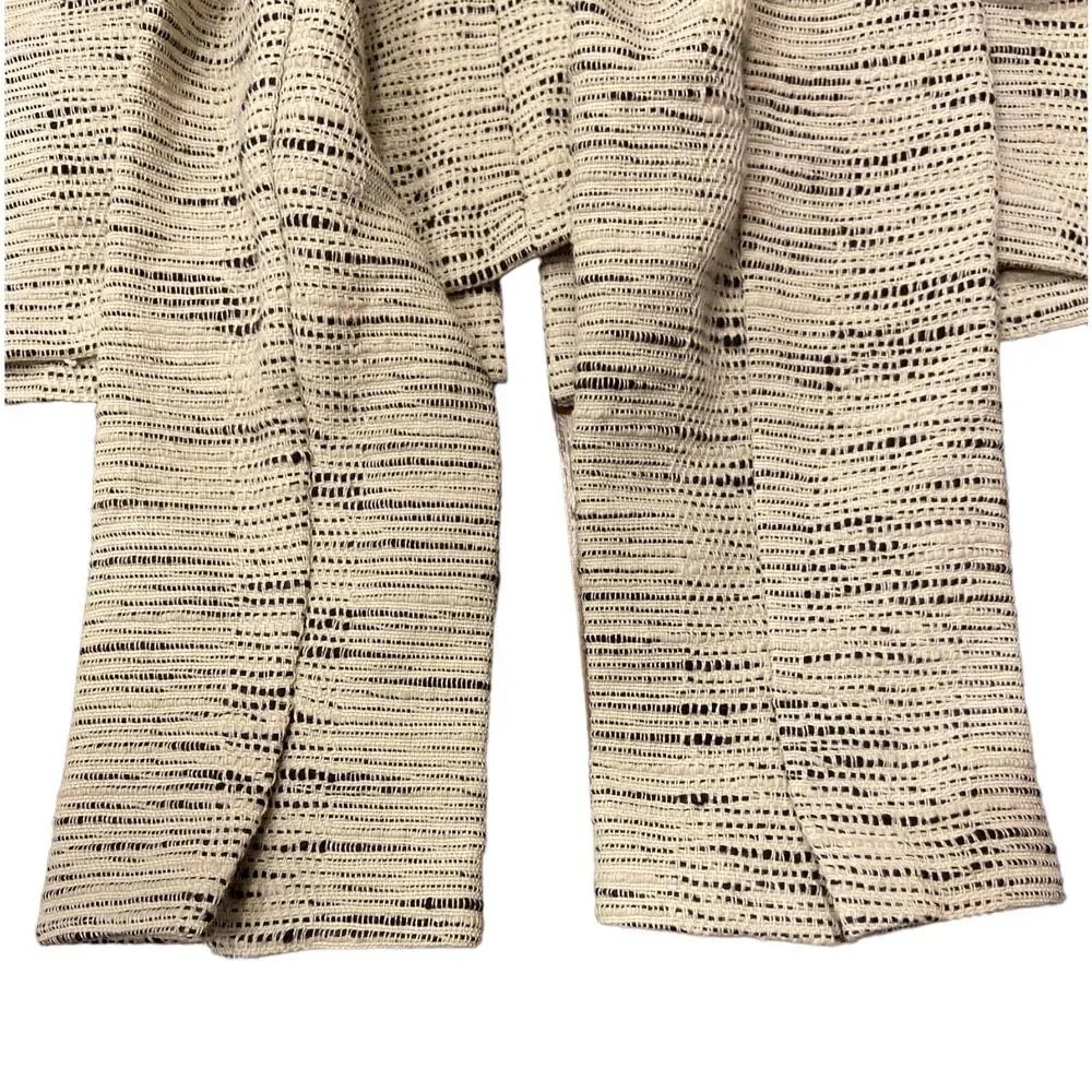 Eileen Fisher‎ Size XS Open Cardigan Jacket Cotton Natural Woven Crop